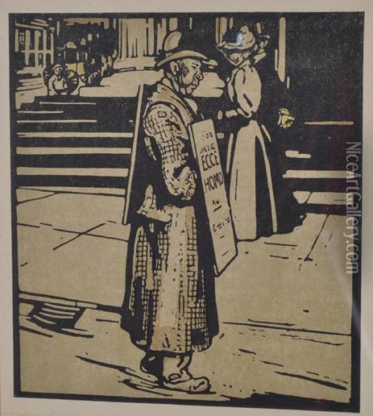 Street Scene Oil Painting - William Nicholson