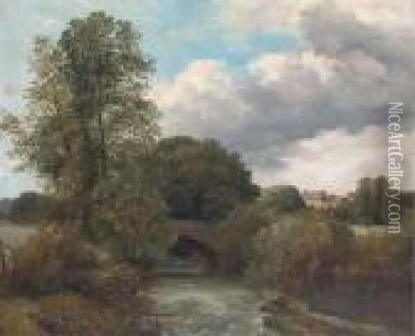 A Trout Stream Oil Painting - Frederick Richard Lee