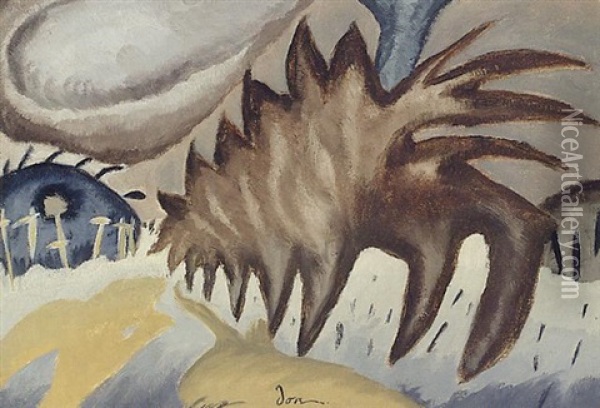 Snowstorm Oil Painting - Arthur Dove
