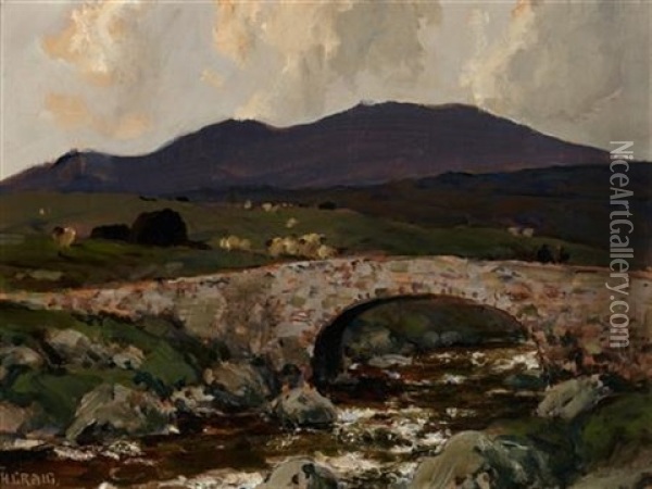 Lackagh Bridge, Donegal Oil Painting - James Humbert Craig