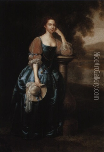 Portrait Of A Lady Oil Painting - Edward Haytley