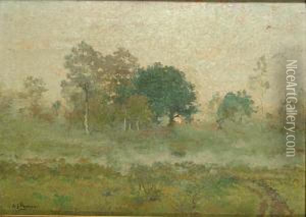 Arbres Dans Un Paysage Oil Painting - Adriaan Jozef Heymans