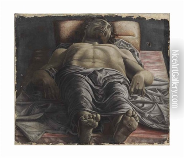 The Dead Christ Oil Painting - Andrea Mantegna