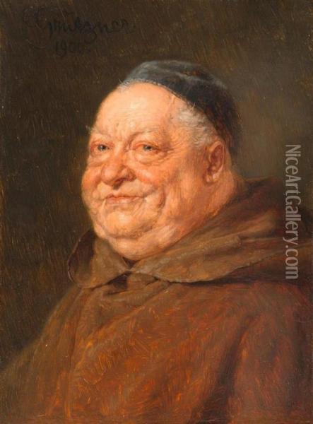 Portrait Of A Monk Oil Painting - Eduard Von Grutzner