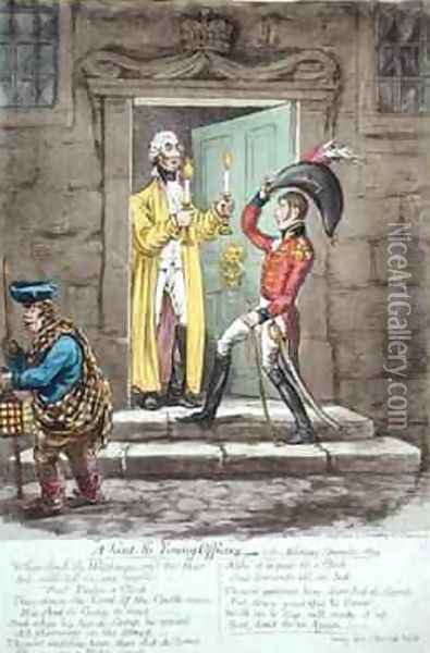 A hint to Young Officers Oil Painting - James Gillray