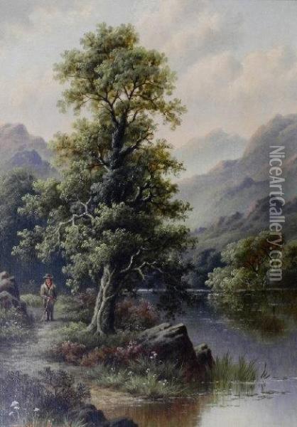 Derwentwater Oil Painting - David Horatio Winder