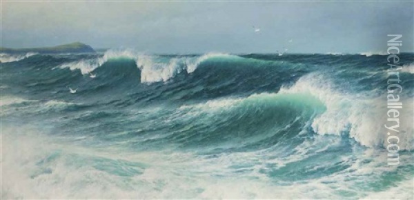 The Inrushing Tide Oil Painting - David James