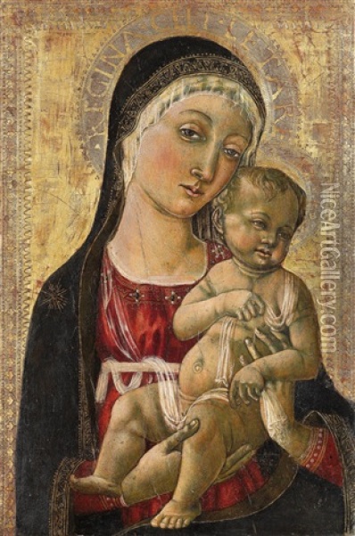 Madonna Mit Kind Oil Painting - Matteo Di Giovanni