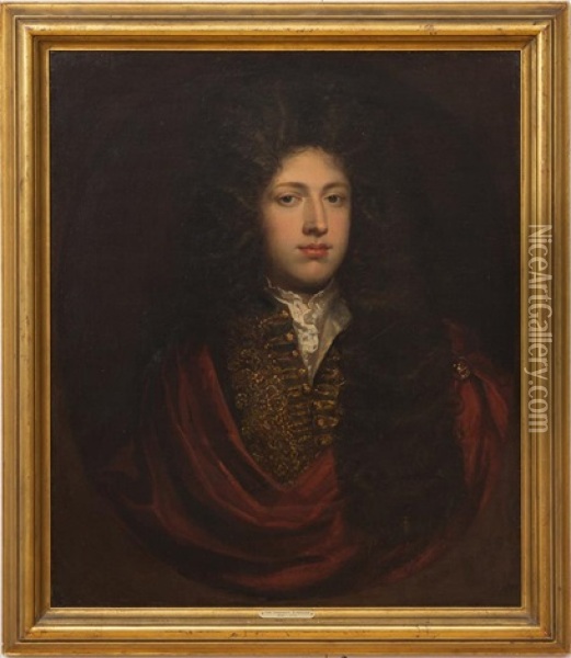 Portrait Of An English Gentleman Oil Painting - Godfrey Kneller