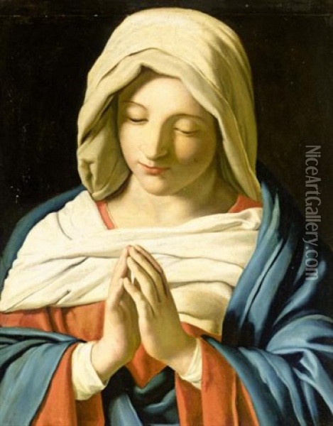 The Virgin At Prayer Oil Painting - Giovanni Battista Salvi (Il Sassoferrato)