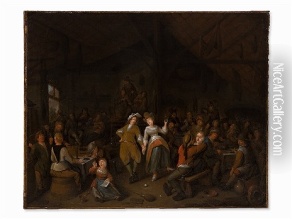 The Egg Dance Oil Painting - Jan Jacobsz Molenaer