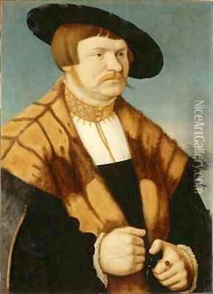 Portrait of Frankfurtian Patrician Hans Bromm Oil Painting - Conrad Faber von Creuznach