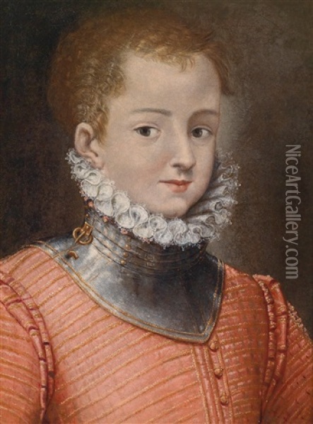 Portrat Eines Kindlichen Adeligen Mit Einer Halsbeuge Oil Painting - Lavinia Fontana