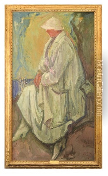 The Lady In White Oil Painting - Emil Karl Zoir
