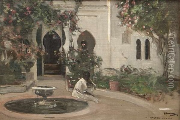 A Moorish Garden Oil Painting - John Lavery
