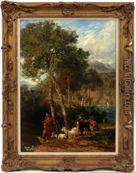 Flume Latte Lecco Oil Painting - Frederick Lee Bridell