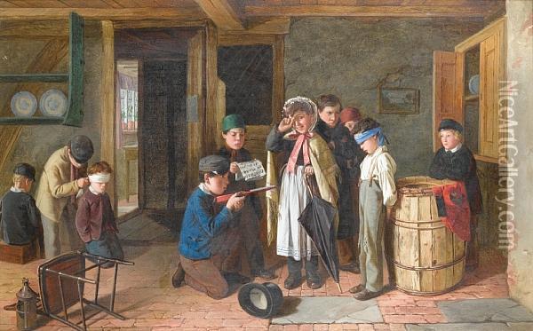 The Trial; The Execution Oil Painting - Charles, Hunt Jnr.