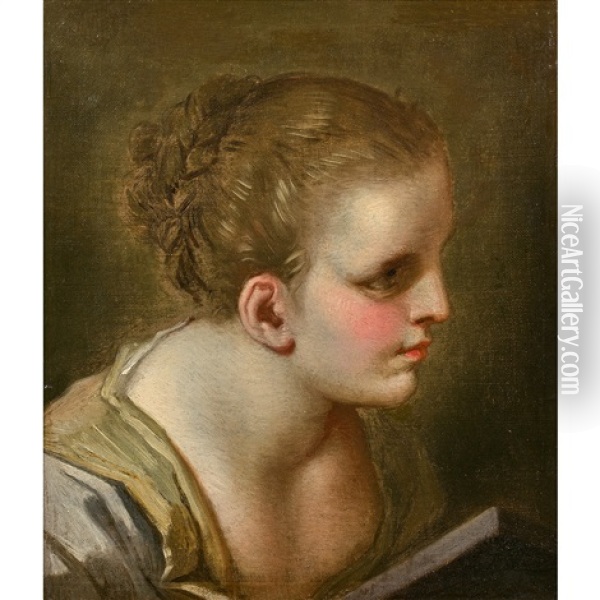 Tete De Jeune Fille Oil Painting - Benedetto Luti