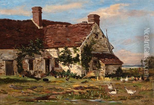 The Artist's Summer Home Oil Painting - Hippolyte Camille Delpy