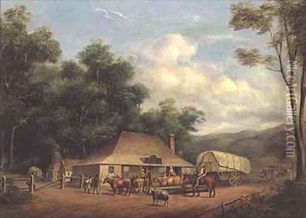 A Mountain Inn Oil Painting - Joseph Fowles