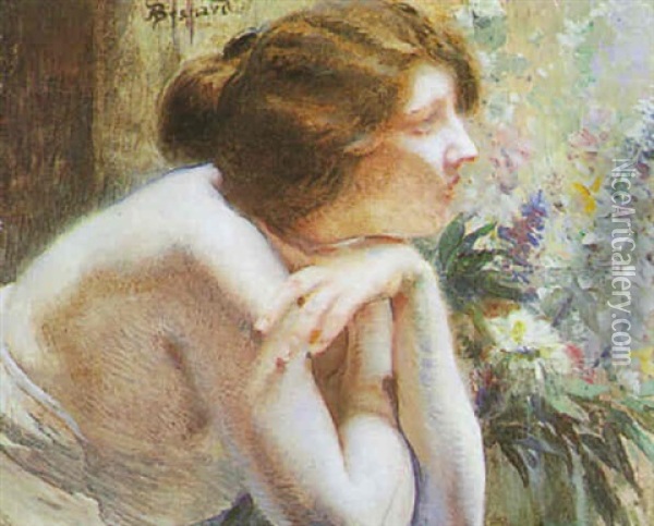 Le Parfum Oil Painting - Albert Besnard