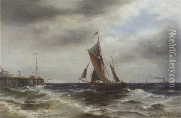 Marine Oil Painting - Gustave de Breanski
