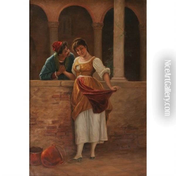 The Lovers Oil Painting - Miner Kilbourne Kellogg