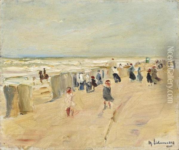 Strand In Nordwijk Bei Sturm Oil Painting - Max Liebermann