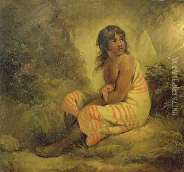 Indian Girl 1793 Oil Painting - George Morland