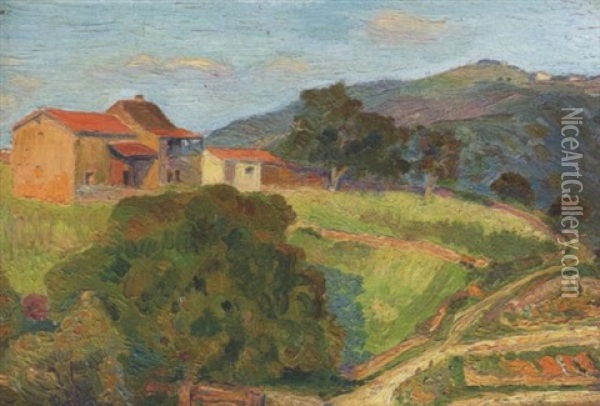 Paysage Rural Oil Painting - Hippolyte Petitjean