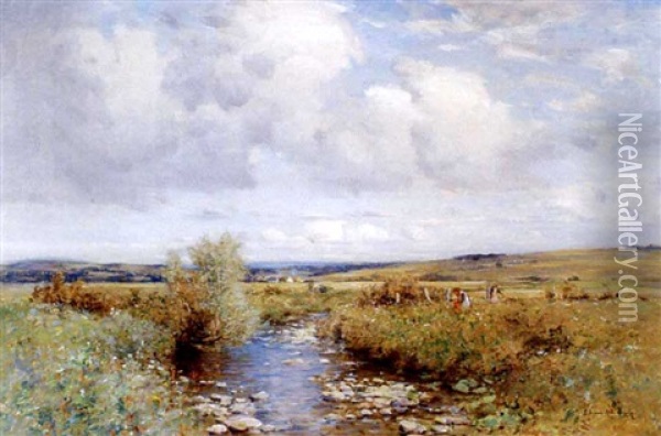 The Meadow Stream Oil Painting - Joseph Morris Henderson