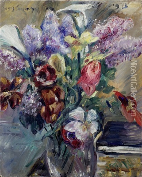 Tulpen, Flieder Und Kalla Oil Painting - Lovis Corinth