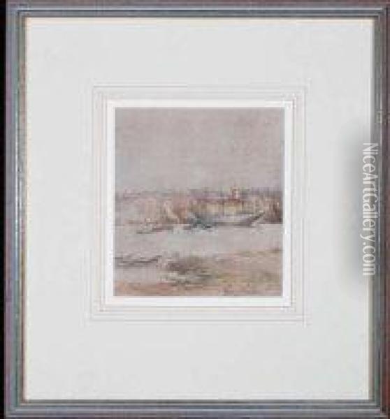 Shipping On The Tyne Oil Painting - George Edward Horton