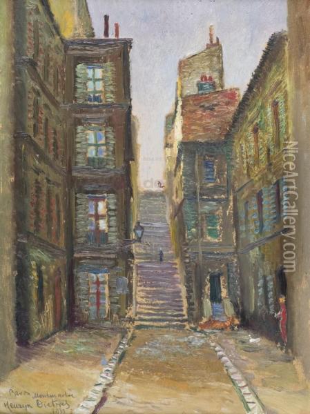 Monmartre Oil Painting - Henryk Dietrich