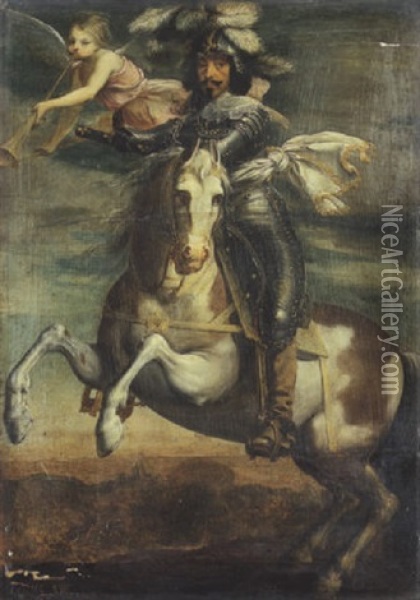 Louis Xiii Couronne Par La Victoire Oil Painting - Claude Deruet