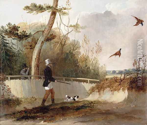 Pheasant Shooting 2 Oil Painting - Samuel John Egbert Jones