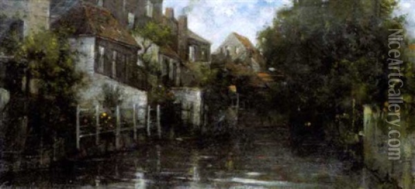 Rei Te Brugge Oil Painting - Edward Antoon Portielje