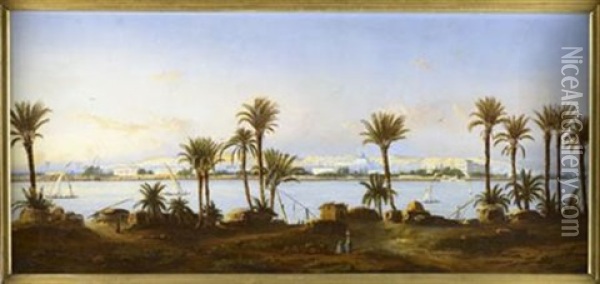 On The Nile Oil Painting - Henri-Edmond Cross