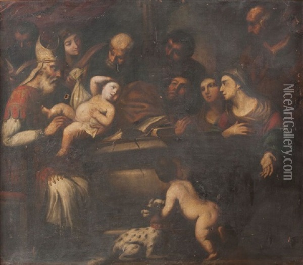 Circoncisione Oil Painting - Jacopo Palma il Giovane