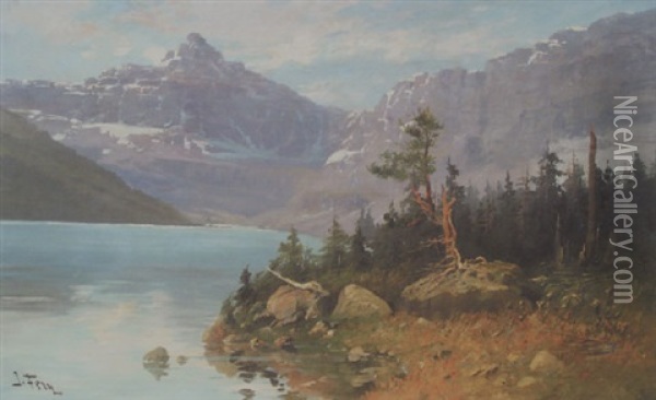 Trail To Two Medicine Lake Oil Painting - John Fery