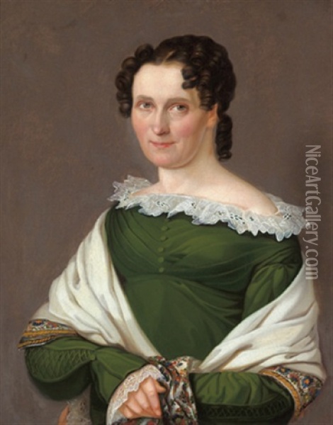 Bildnis Dorothea Thieme Oil Painting - Gustav Adolph Henning