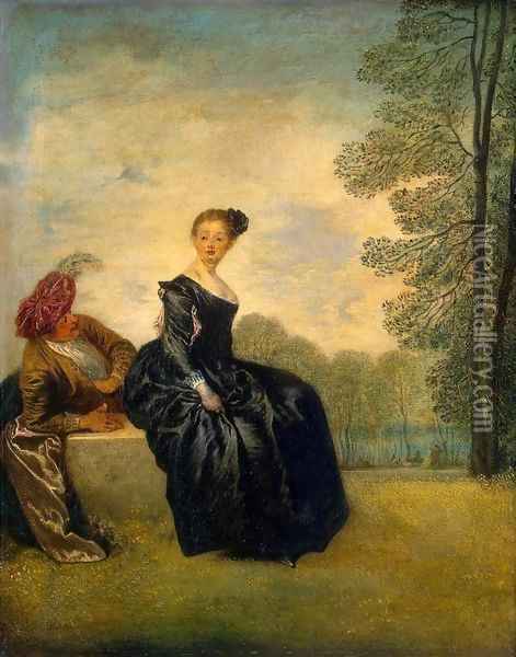 La Boudeuse Oil Painting - Jean-Antoine Watteau