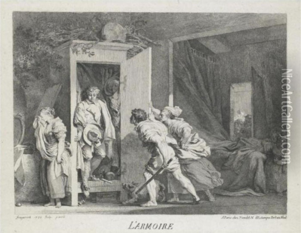 L'armoire (baudicour 2) Oil Painting - Jean-Honore Fragonard