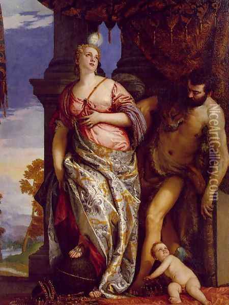 Allegory of Wisdom and Strength c. 1580 Oil Painting - Paolo Veronese (Caliari)