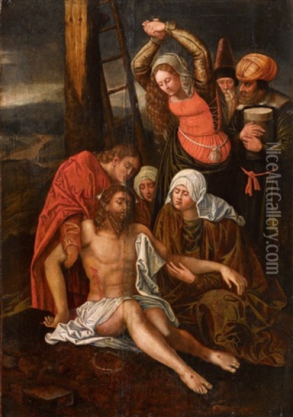 Die Grablegung Christi Oil Painting - Albrecht Duerer