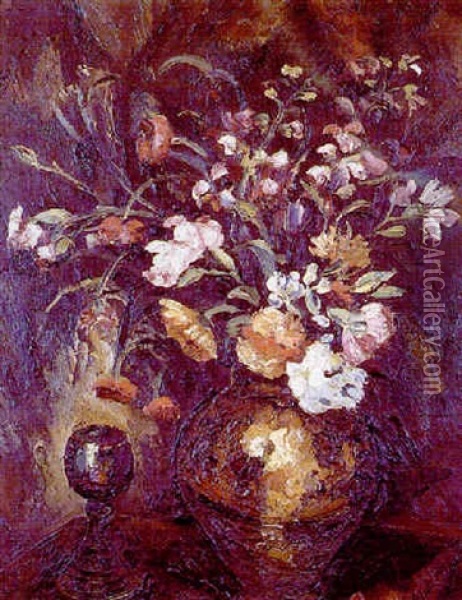 Le Bouquet De Fleurs Oil Painting - Pierre Dumont