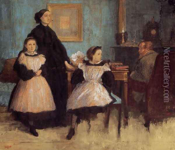 The Bellelli Family Oil Painting - Edgar Degas