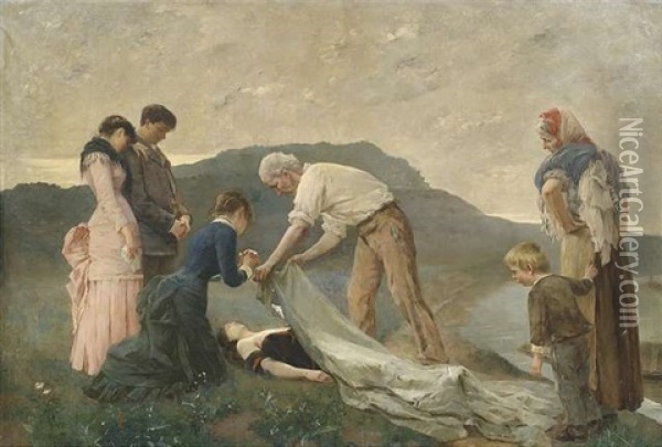 Beweinung Einer Toten Jungen Frau Am Seeufer Oil Painting -  Carolus-Duran