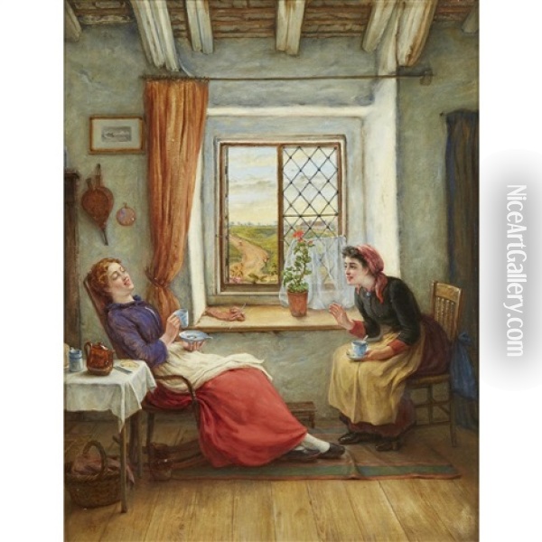 Five O'clock Tea Oil Painting - William Gale