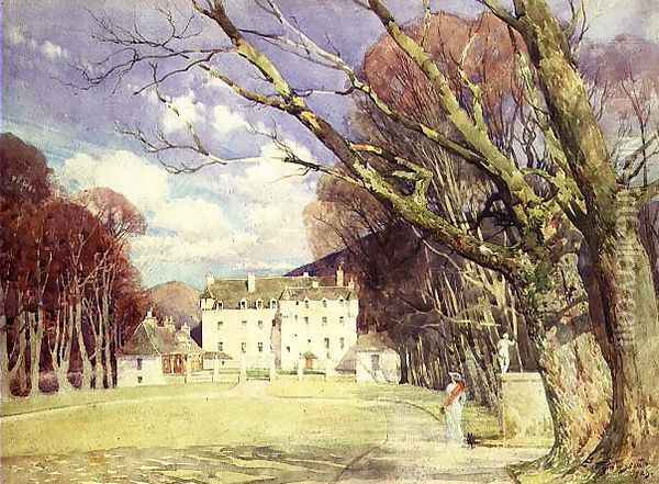 Traquair House, Peebleshire Oil Painting - Tom Scott